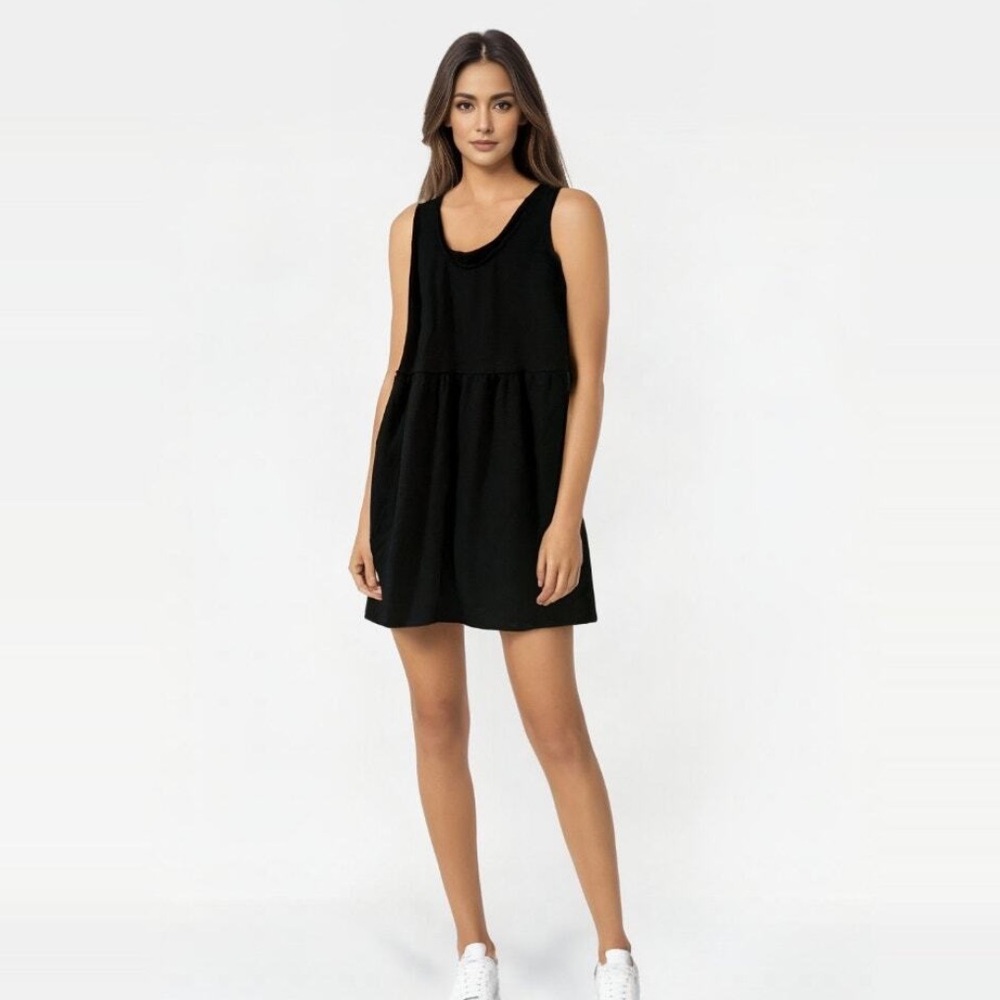 Ava & Viv Black Sleeveless Babydoll Dress